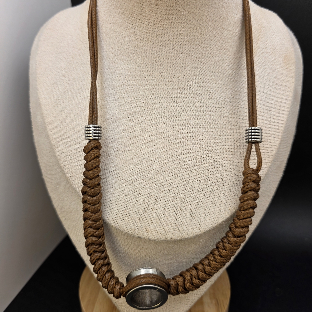 Paparazzi Brown and Silver Rope Necklace (2101)